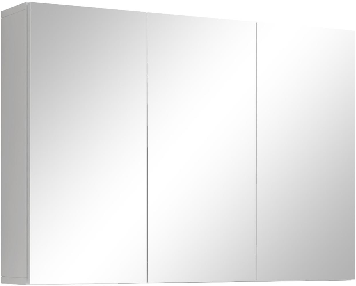 Spiegelschrank Neapel glänzend weiß 85 cm Bild 1