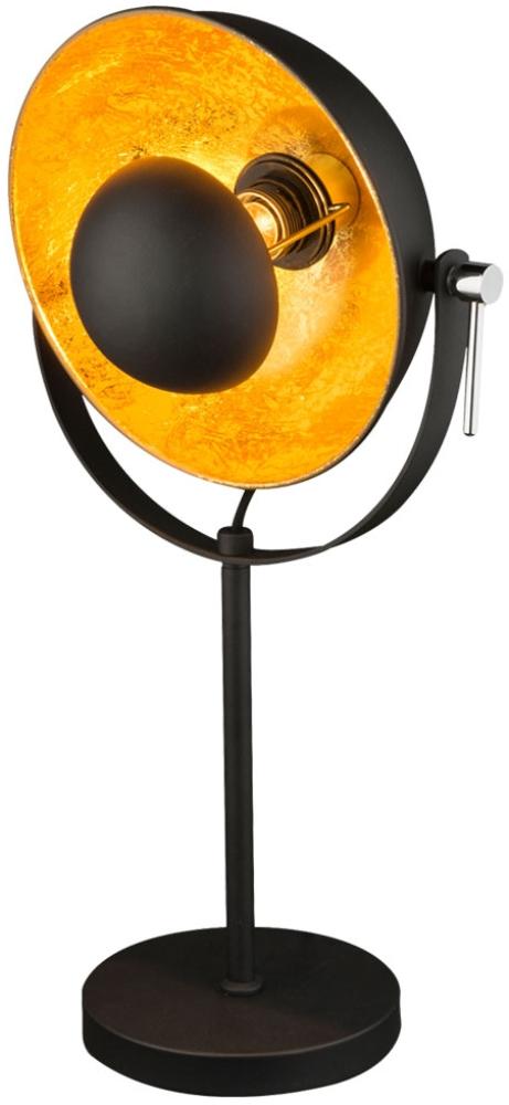 RGB LED Tischlampe in schwarz gold, schwenkbar, XIRENA Bild 1