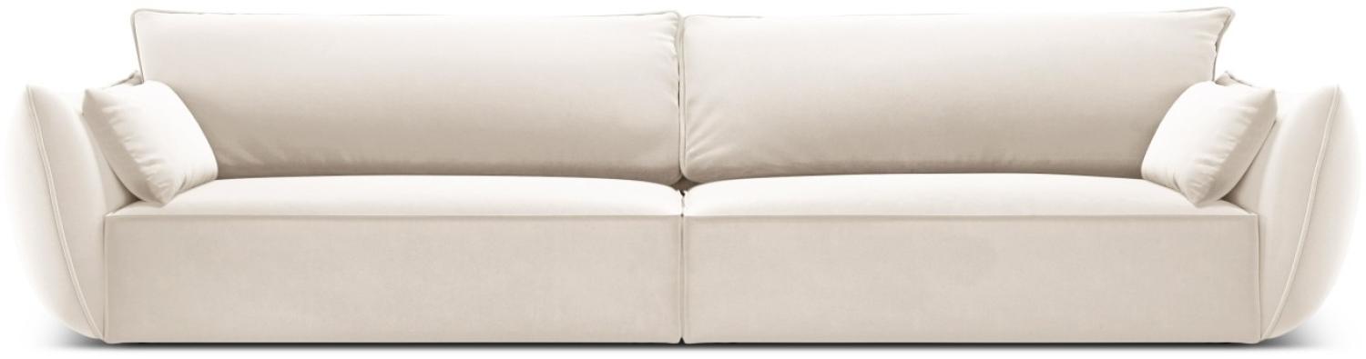 Micadoni 4-Sitzer Sofa Kaelle | Bezug Light Beige | Beinfarbe Black Plastic Bild 1