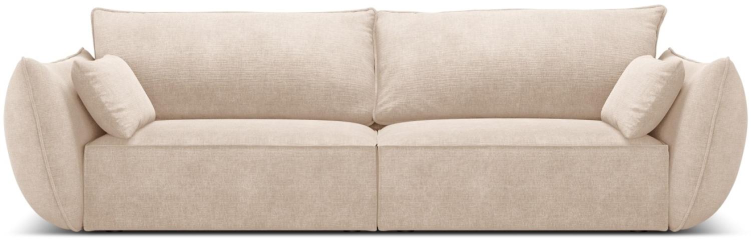 Micadoni 3-Sitzer Sofa Kaelle | Bezug Beige | Beinfarbe Black Plastic Bild 1