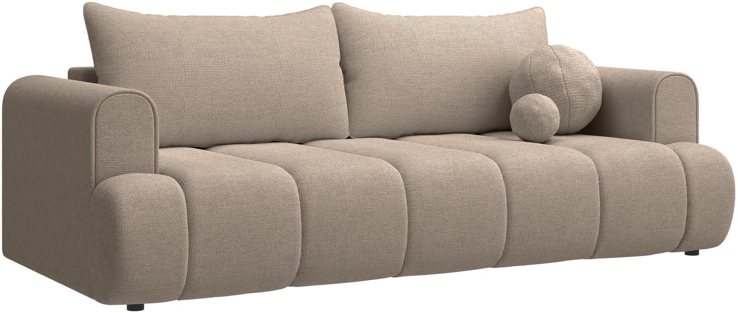 Selsey Dandelino - 3-Sitzer Sofa mit Schlaffunktion, Chenille-Bezug, beige Bild 1