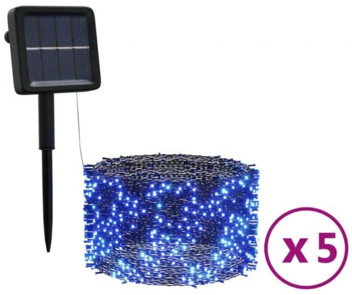 Solar-Lichterkette Indoor Outdoor 5 Stk. 5x200 LED Blau Bild 1