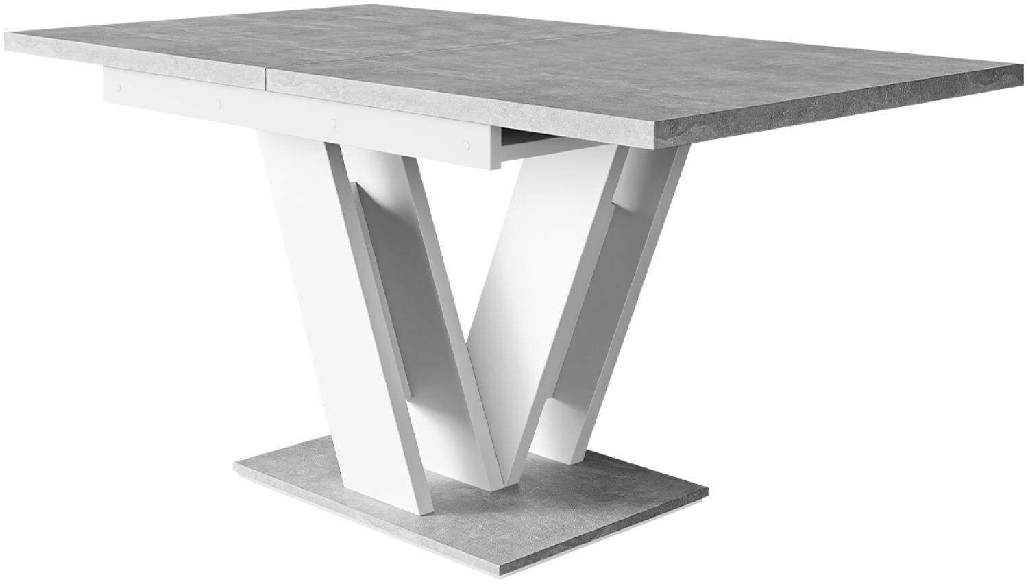 Mirjan24 Tisch Atraks, weiß / beton Bild 1