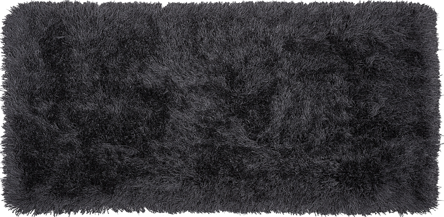 Teppich schwarz 80 x 150 cm Shaggy CIDE Bild 1