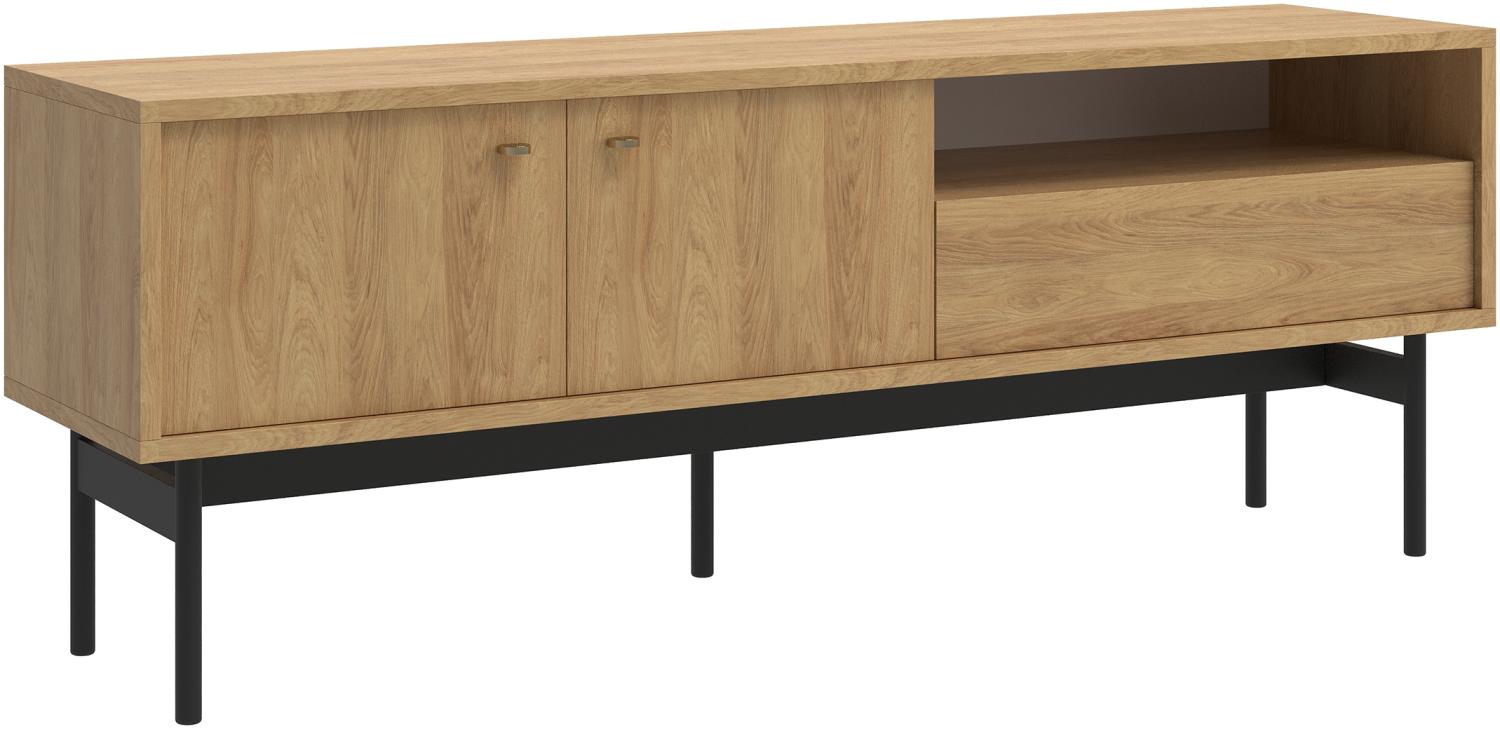 Selsey Olar - TV-Element mit Schublade, Holzoptik Hickory Natur, 154 cm Bild 1