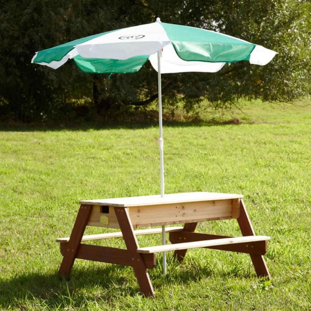 AXI 'Nick' Matsch-und Spieltisch mit Sonnenschirm, braun Bild 1