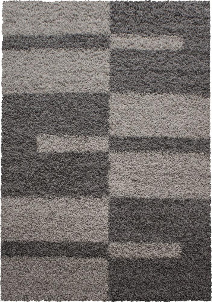 Hochflor Teppich Gianna rechteckig - 200x290 cm - Taupe Bild 1