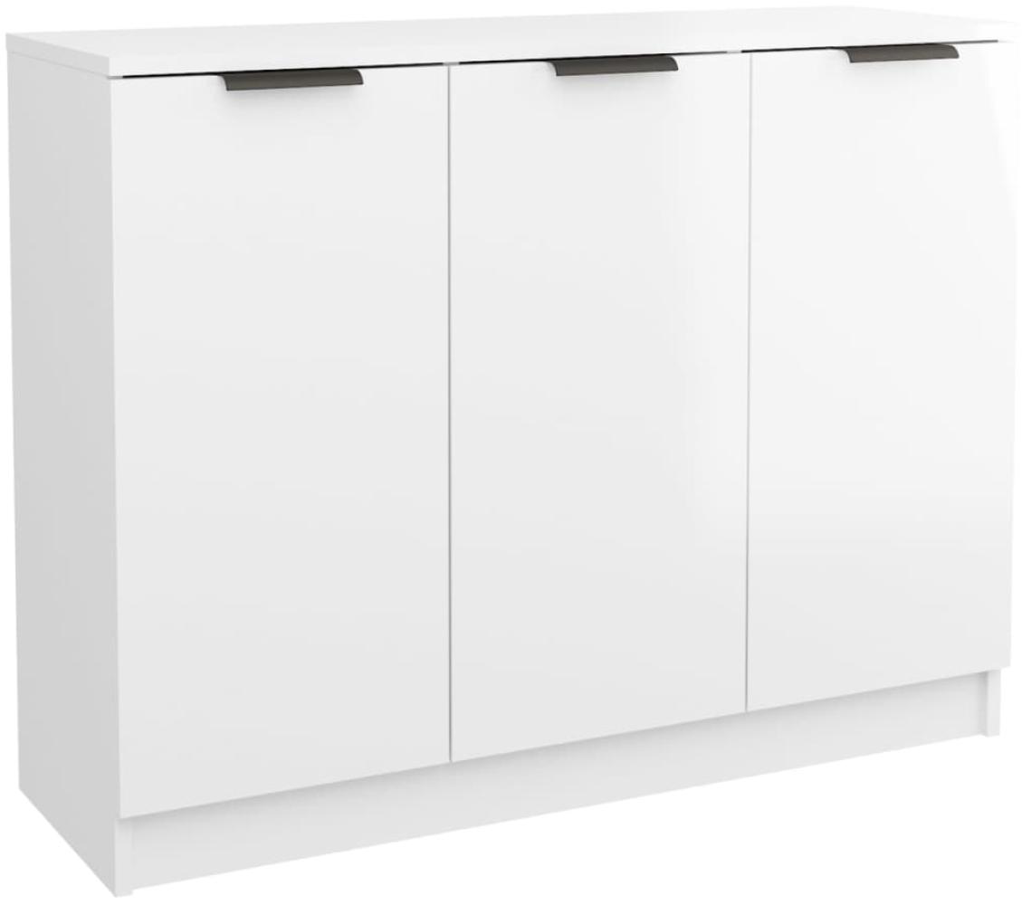 vidaXL Sideboard Hochglanz-Weiß 90,5x30x70 cm Holzwerkstoff Bild 1