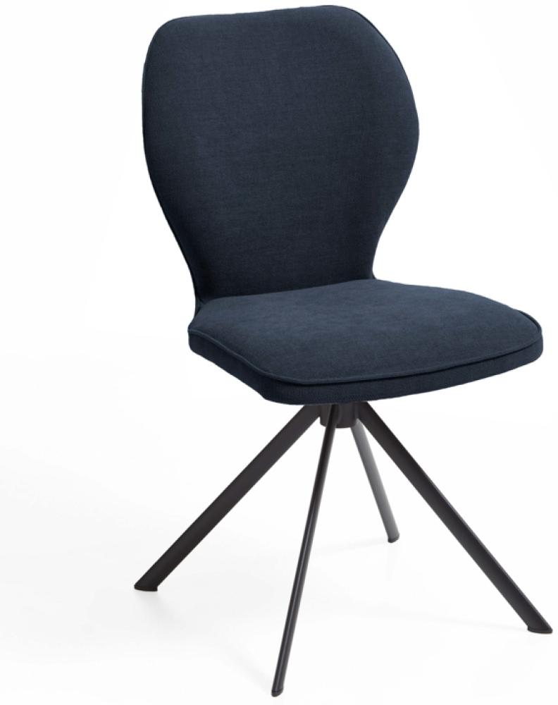 Niehoff Sitzmöbel Colorado Trend-Line Design-Stuhl Eisengestell - Webstoff Malea-R graphit Bild 1