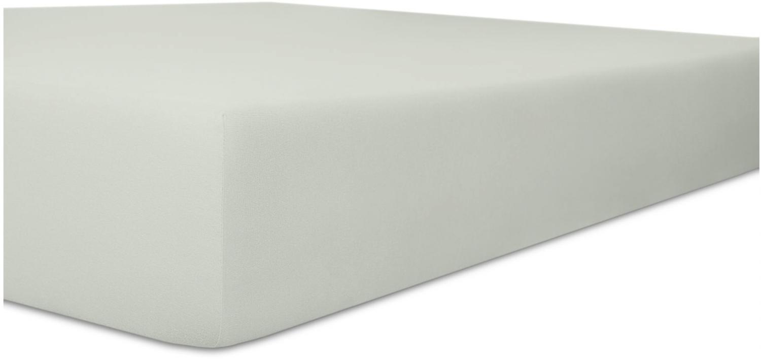 Kneer Superior-Stretch Spannbetttuch 2N1 mit 2 verschiedenen Liegeflächen Qualität 98 Farbe platin 140x200-160x220 cm Bild 1