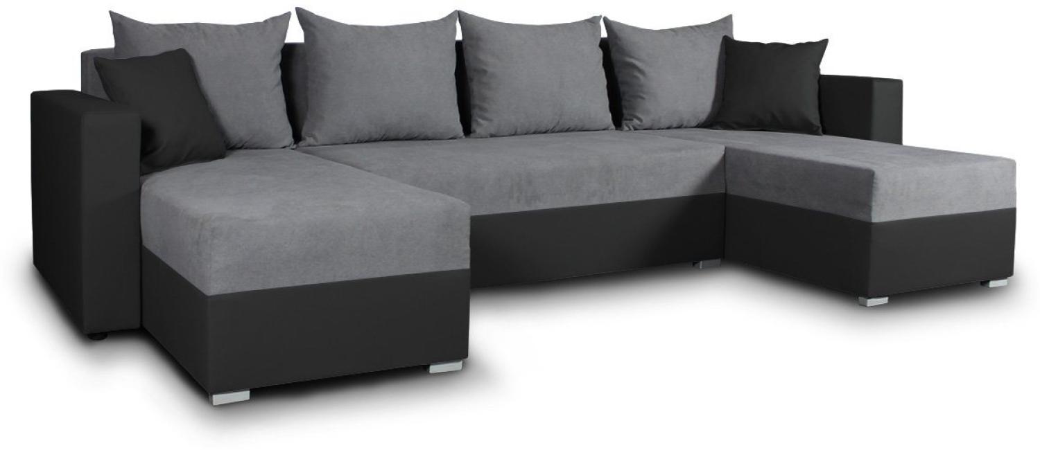 Sofnet Wohnlandschaft Beno, mit Schlaffunktion und Bettkasten, Ecksofa, U-Form Couch, Schlafsofa Bild 1