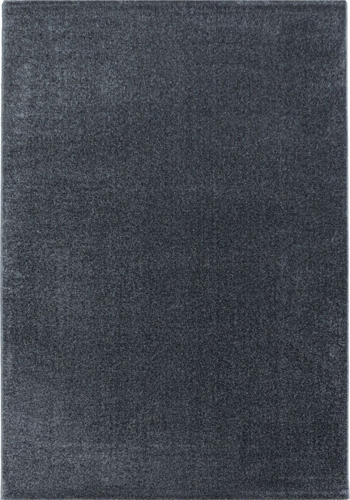 Kurzflor Teppich Roberto Läufer - 80x250 cm - Grau Bild 1