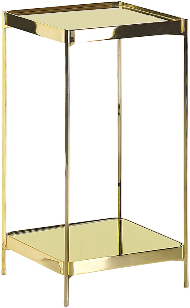 Beistelltisch Glas gold quadratisch 29 x 29 cm ALSEA groß Bild 1