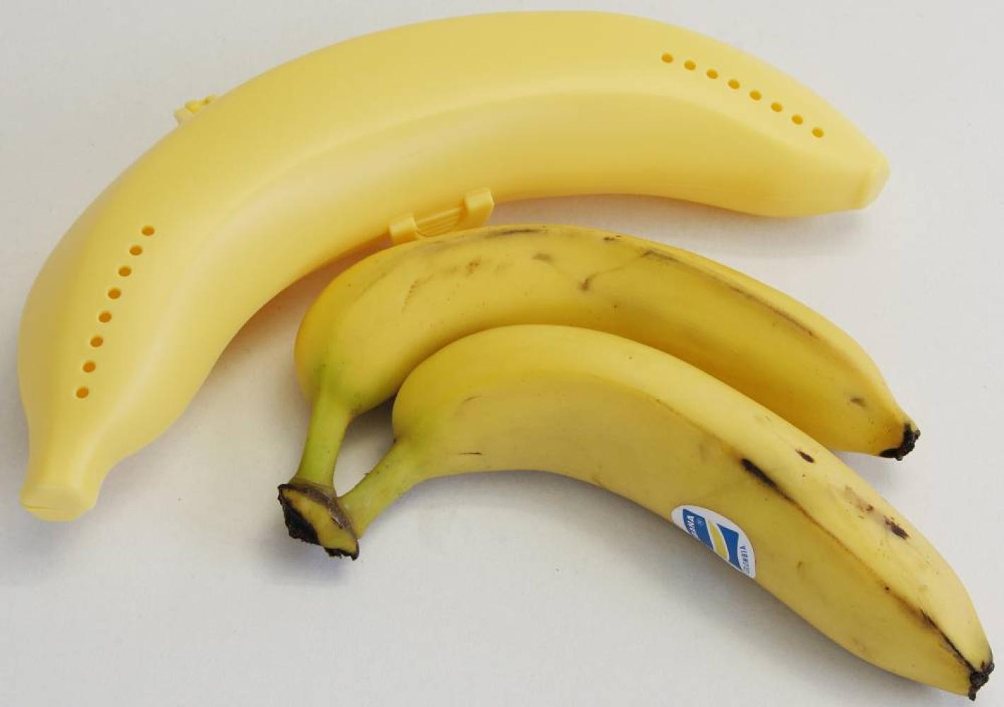 Fackelmann Bananentresor, Aufbewahrungsbox für Bananen, robuster Behälter aus Kunststoff (Farbe: Gelb), Menge: 1 Stück Bild 1