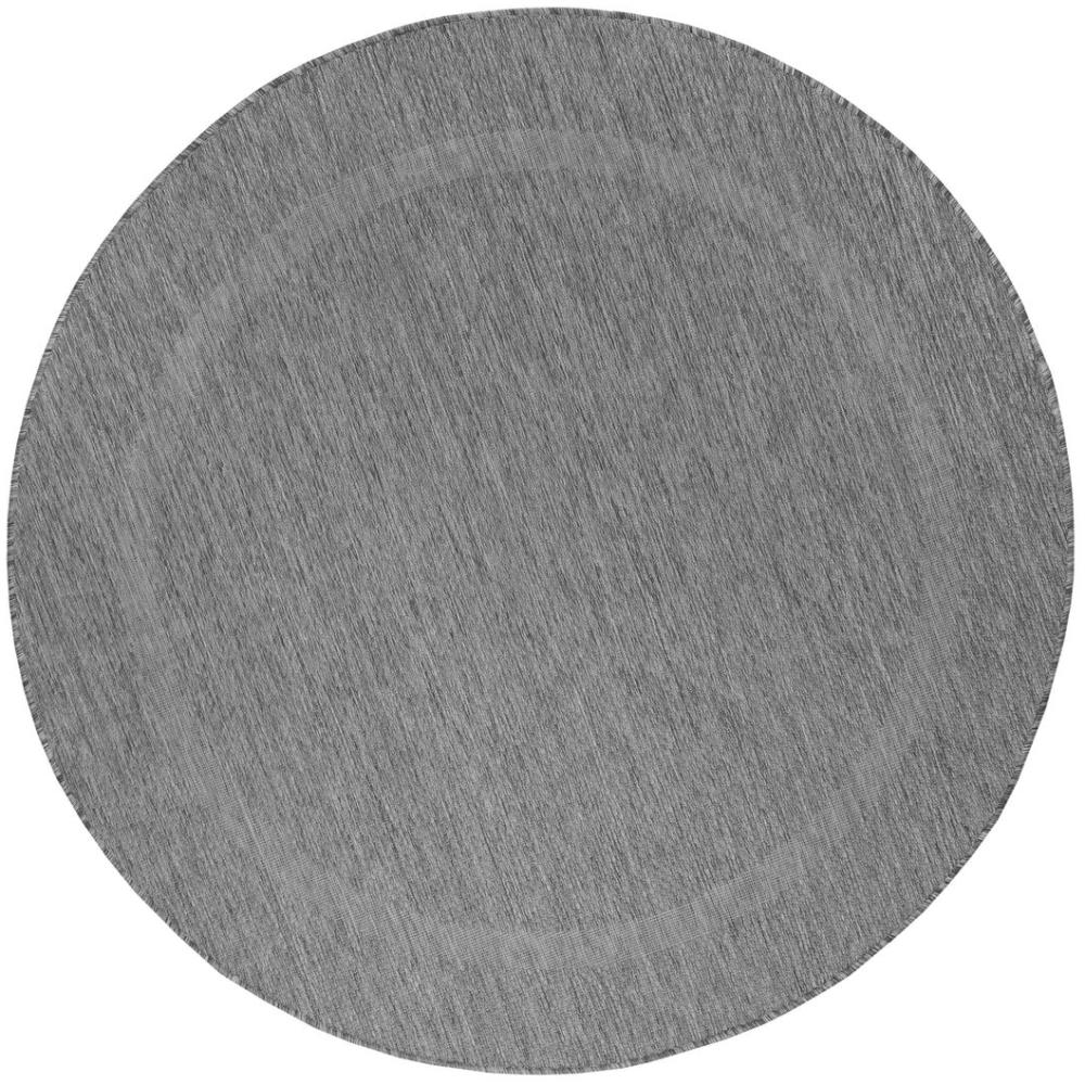Outdoor Teppich Renata rund - 120 cm Durchmesser - Grau Bild 1