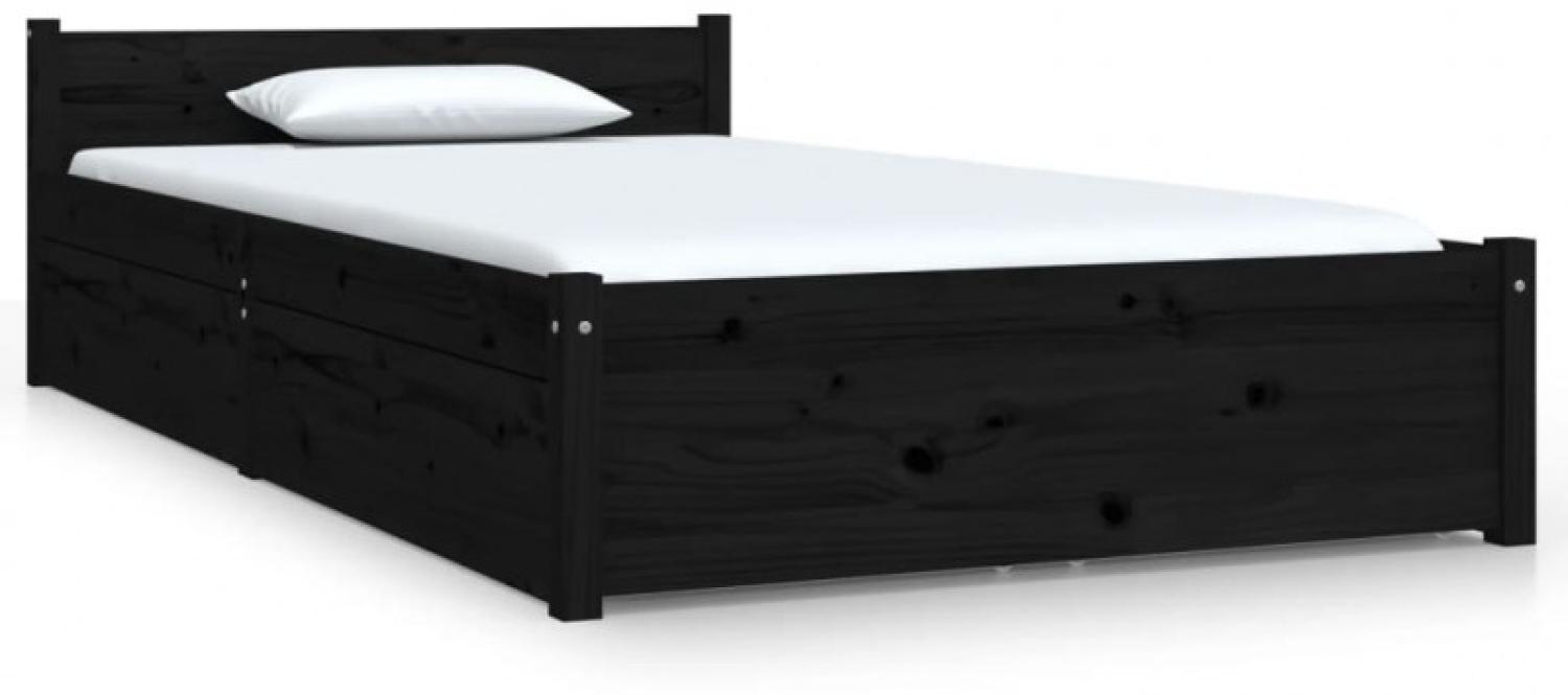 Bett mit Schubladen Schwarz 100x200 cm [3103492] Bild 1