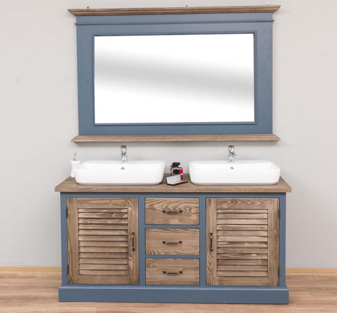 Waschtisch-Set mit Aufsatzbecken und Spiegel, Landhausstil Bild 1
