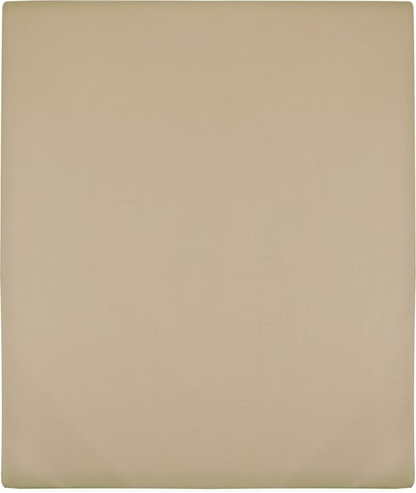Spannbettlaken Jersey Taupe 160x200 cm Baumwolle Bild 1