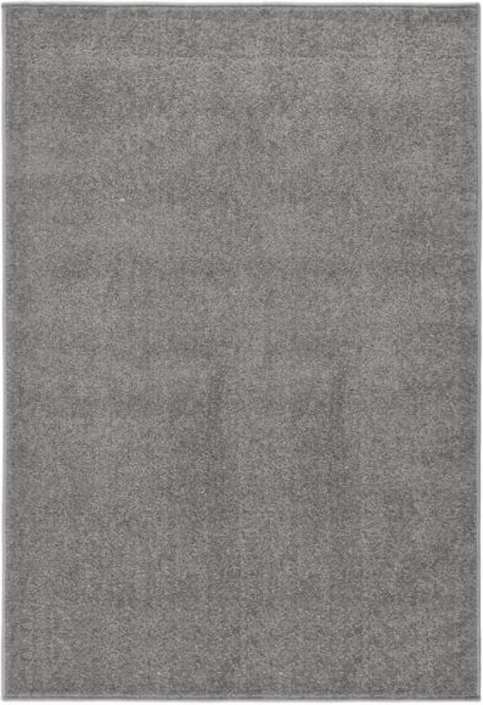 Teppich Kurzflor 160x230 cm Grau Bild 1