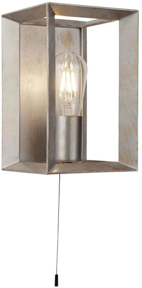 Wandlampe, Gestell silber-gold gebürstet, H 23,5 cm, HEATON Bild 1