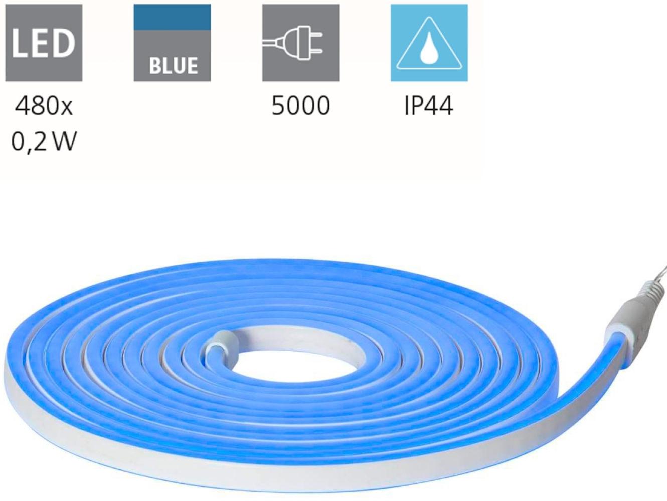 Eglo 900221 LED-Stripes FLATNEONLED blau L:500cm H:0. 6cm mit Kabel+Stecker IP44 Bild 1