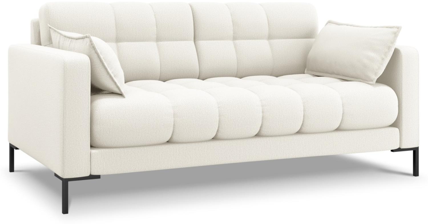 Micadoni 2-Sitzer Sofa Mamaia | Bezug Light Beige | Beinfarbe Black Metal Bild 1