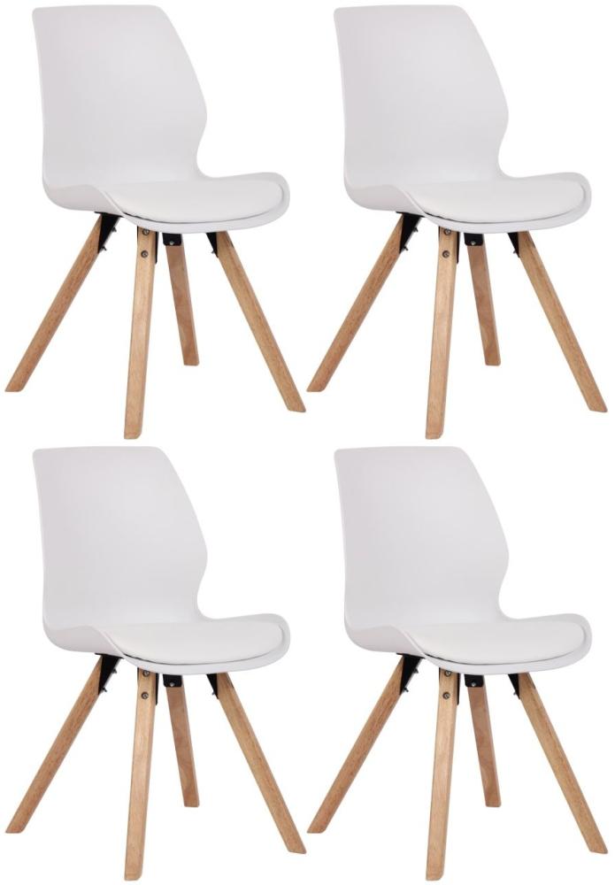 4er Set Stuhl Luna Kunststoff weiß Bild 1