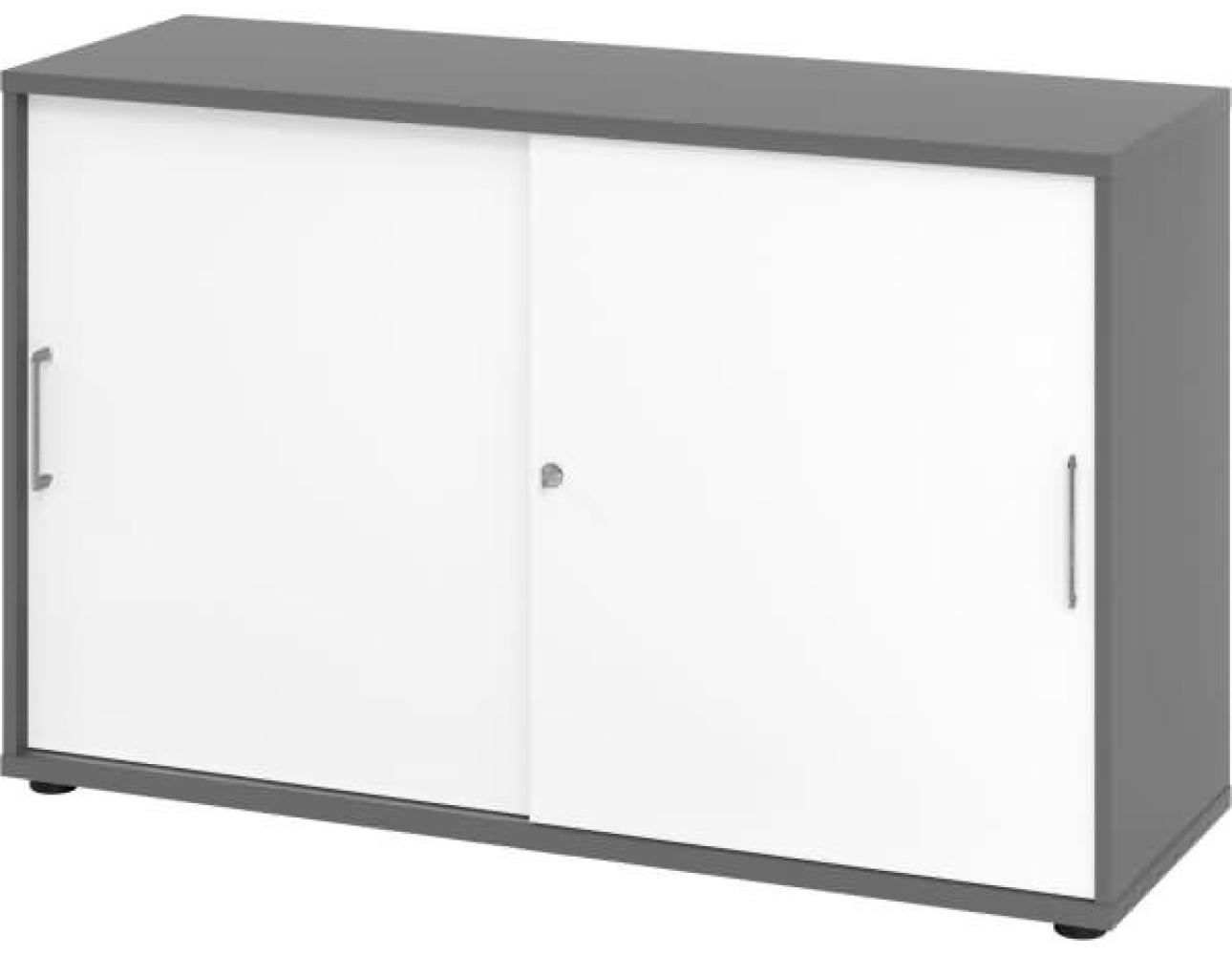 mcbuero. de Schiebetürschrank Derie 9 2 OH BxTxH 120x40x74,8cm Griff BS Bild 1