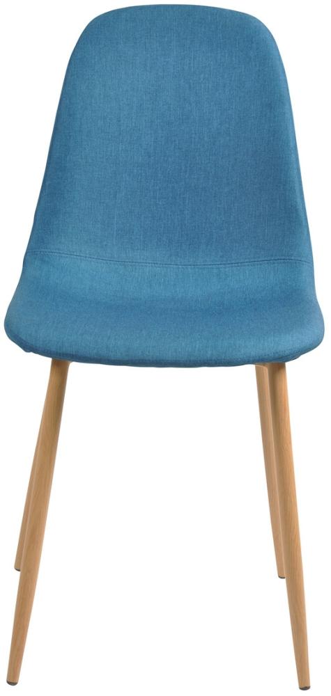 SalesFever Stuhl Esszimmerstuhl 4er Set blau Textil Metall, Textil L = 44 x B = 53 x H = 87 blau Bild 1
