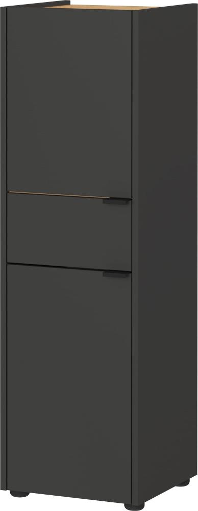 Schrank mit Schublade, 34x34x111, Navarra-Eiche, Leise Schließtechnik, Kollektion AVIS für Bad von Kadima Design. Farbe: Grau-Beige Bild 1