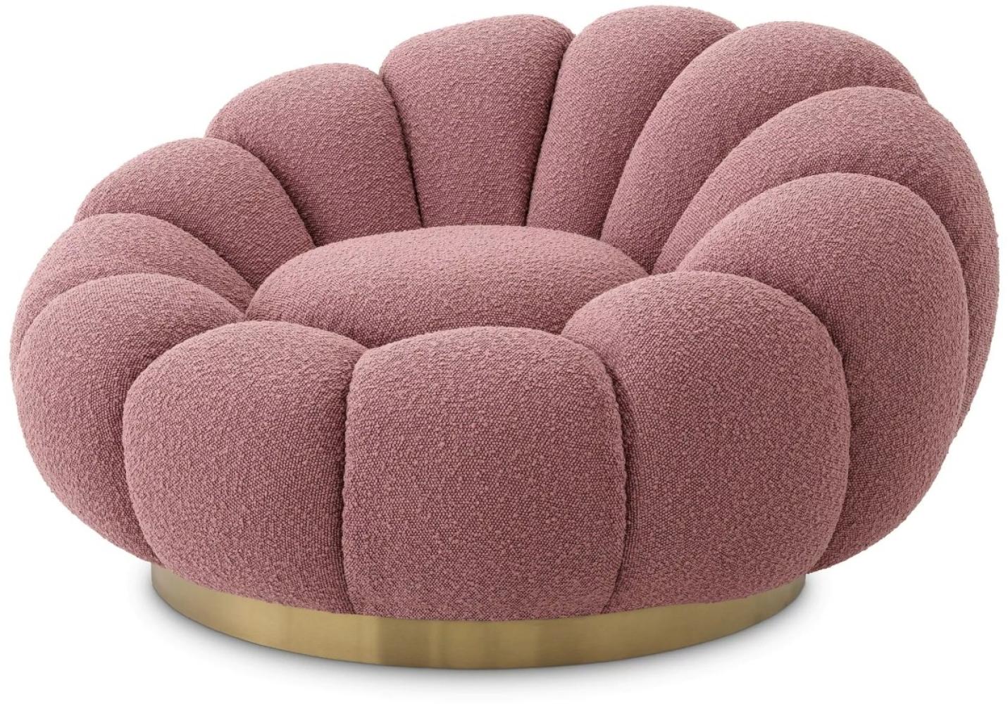 EICHHOLTZ Swivel Chair Mello Bouclé Rosé Bild 1