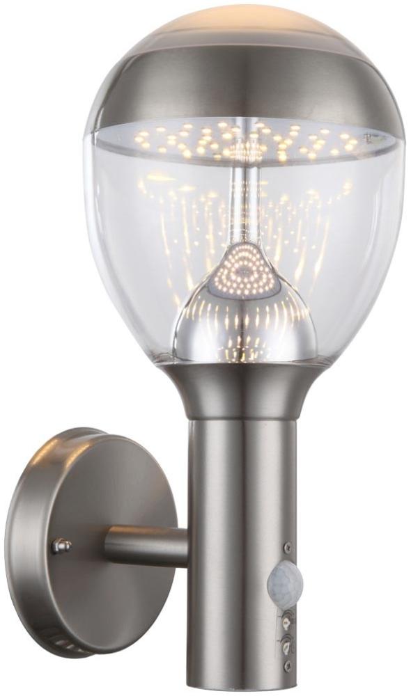 LED Wandlampe, Edelstahl, Bewegungsmelder, H 31,7 cm, CALLISTO Bild 1