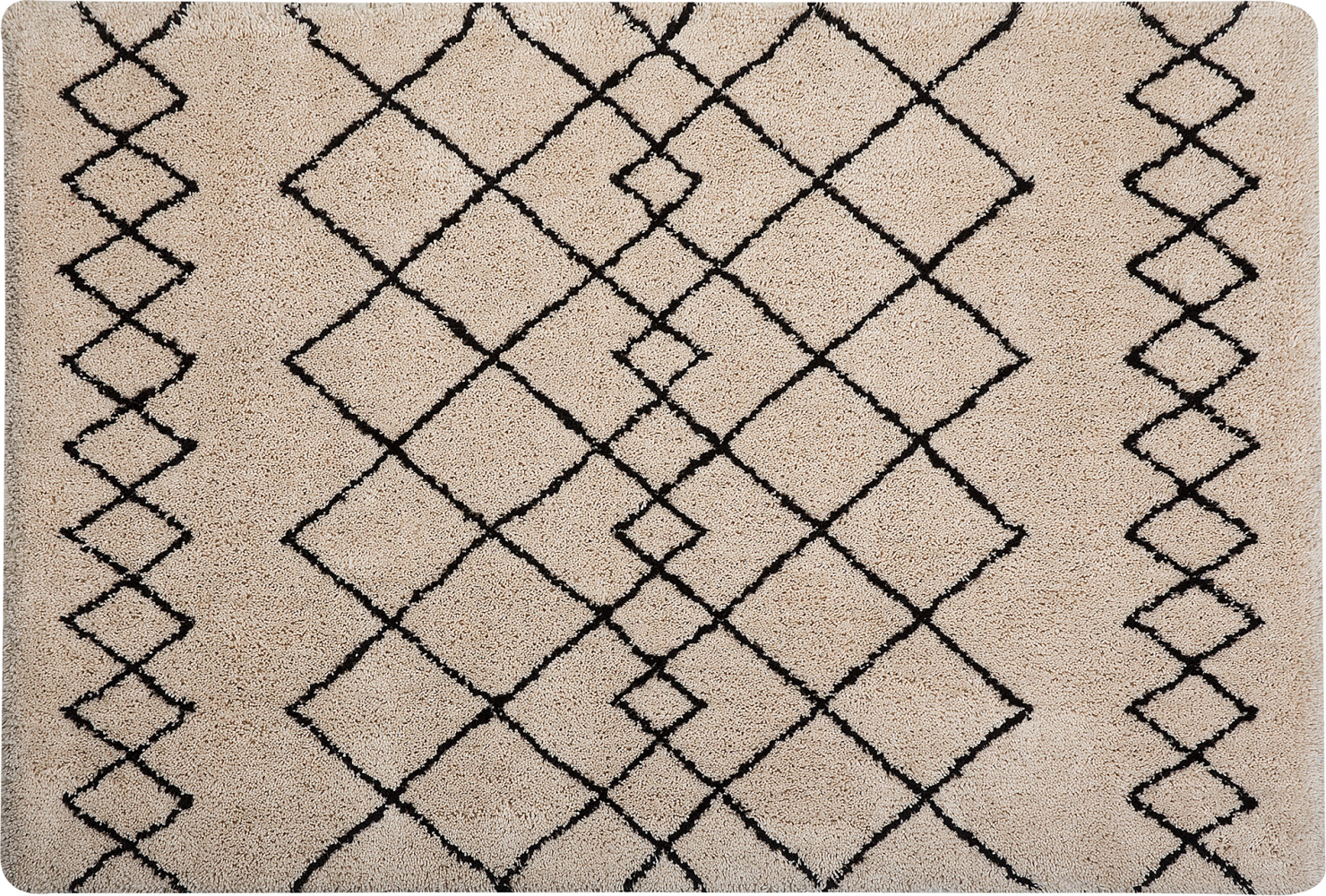 Teppich beige schwarz 140 x 200 cm Shaggy HAVSA Bild 1