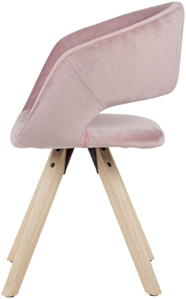 Wohnling Stuhl Samt rosa Bild 1