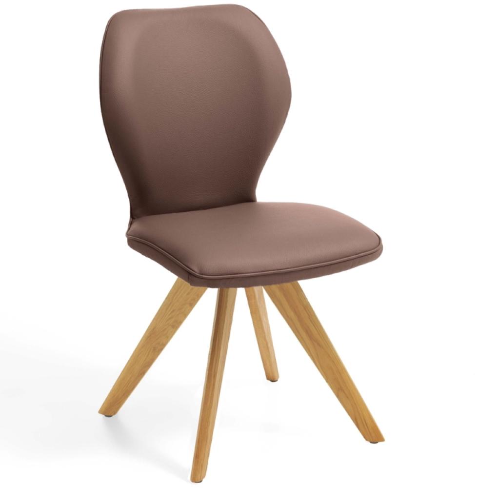 Niehoff Sitzmöbel Colorado Trend-Line Design-Stuhl Eichengestell - Polyester Atlantis havanna braun Bild 1