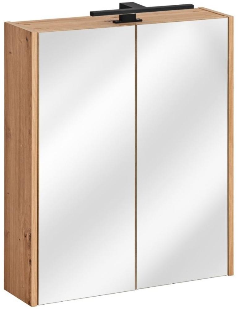 Badezimmer Spiegelschrank 60x72cm PANTIN Grau inkl. LED Bild 1