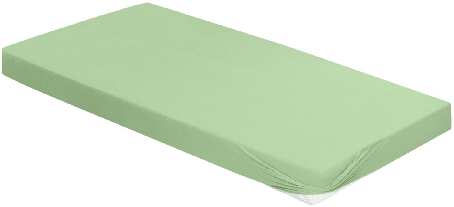 Irisette 0008-36 Mako-Jersey Spannbetttuch Jupiter 150 x 200 cm, jade Bild 1