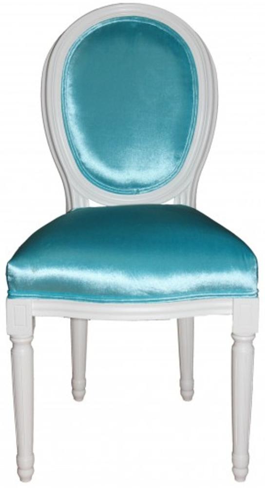 Casa Padrino Barock Esszimmer Stuhl Türkis - Designer Stuhl - Luxus Qualität Bild 1