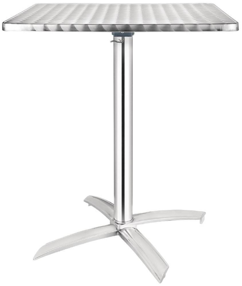 Bolero quadratischer klappbarer Tisch Edelstahl 1 Bein 60cm Bild 1