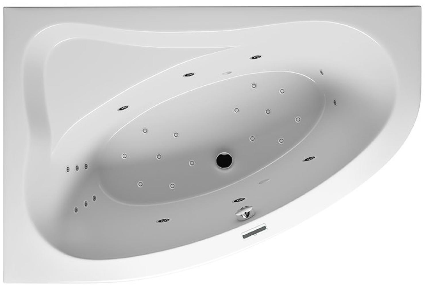 RIHO Lyra Eck-Badewanne, Version rechts, mit Joy-System, Einbau, 2-Sitzer, weiß, B0, Ausführung: 153,5x100,5x47cm, Nutzinhalt: 150 Liter - B021008005 Bild 1