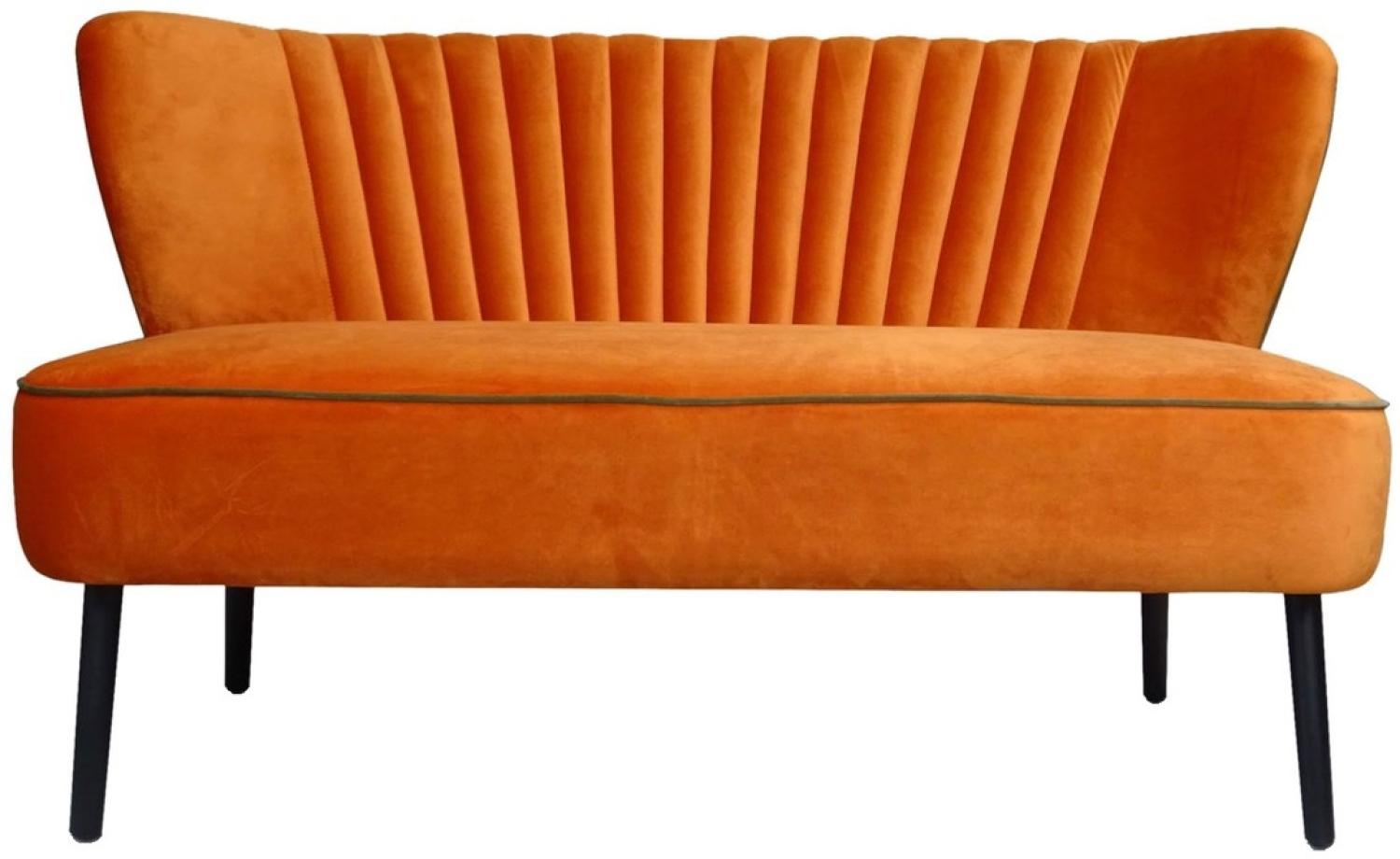 Casa Padrino Luxus Wohnzimmer Sofa Orange 129 x 75 x H. 73,5 cm Bild 1