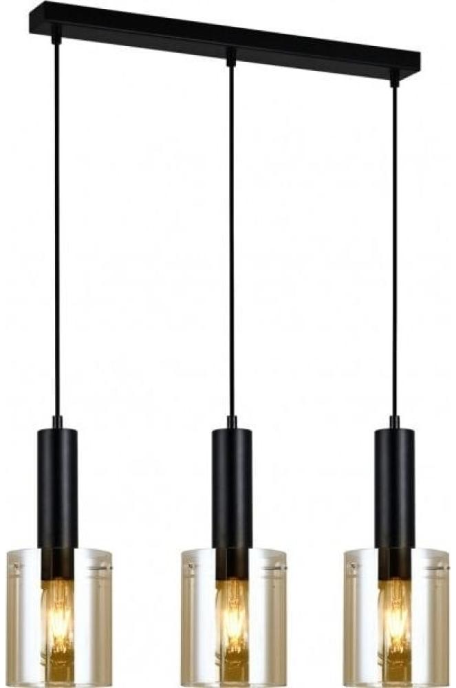 Italux pendant lamp Modern black ceiling lamp Italux Sardo PND-5581-3-BK+AMB Bild 1