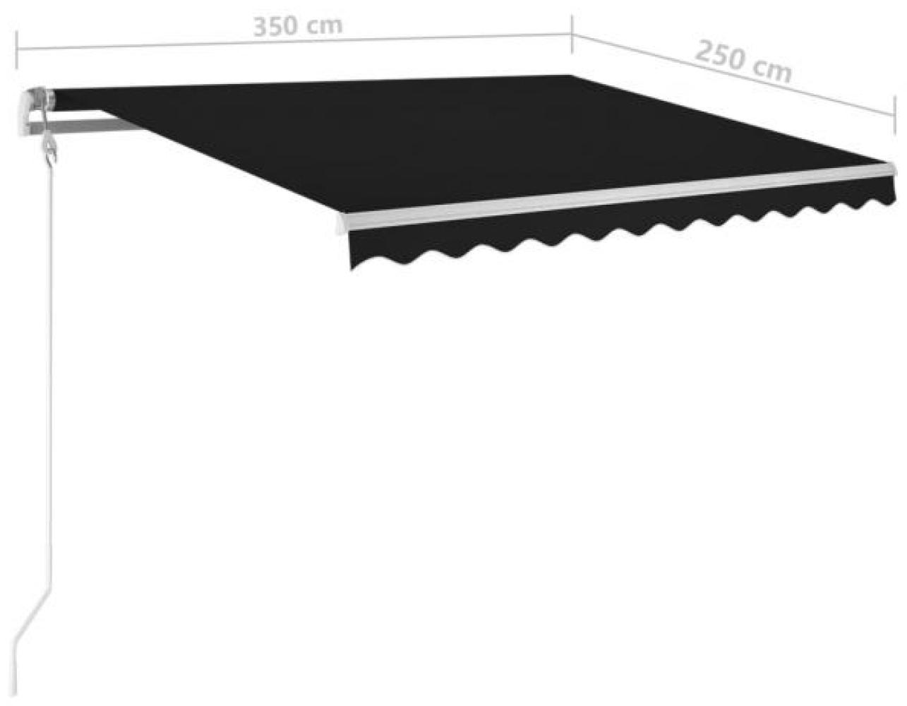 Automatische Markise mit LED & Windsensor 350x250 cm Anthrazit Bild 1