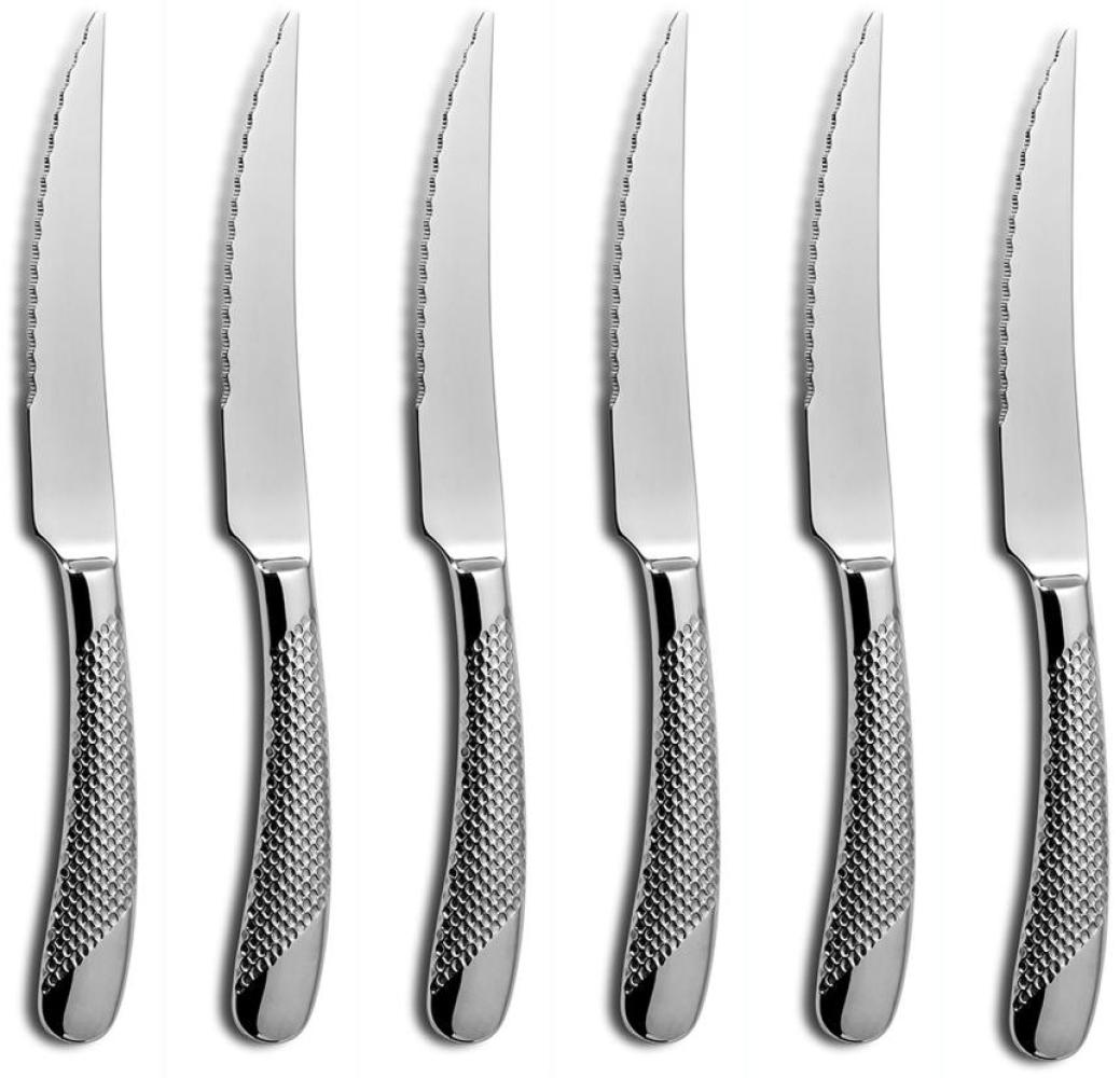 Comas Steakmesser Geometric 6er Set, Fleischmesser mit strukturiertem Griff, Edelstahl, 23. 2 cm, 6333 Bild 1