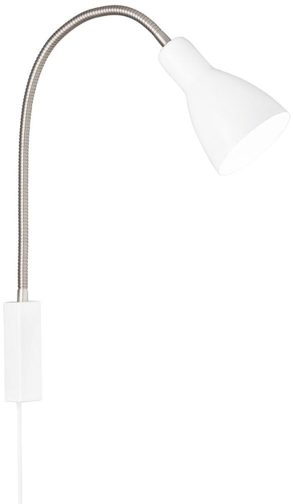 Flexible 2 in 1 LED Leselampe & Bettleuchte Weiß mit Kabel & Stecker Bild 1