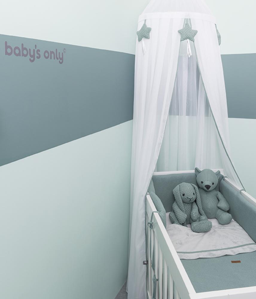 Baby's Only Hochwertige Babydecke für Jungen und Mädchen - ideal als Bett-Decke, Kinderwagendecke sowie Kuscheldecke geeignet - 95 x 70 cm - Hellblau Bild 1