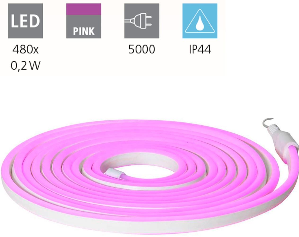 Eglo 900219 LED-Stripes FLATNEONLED rosa L:500cm H:0. 6cm mit Kabel+Stecker IP44 Bild 1