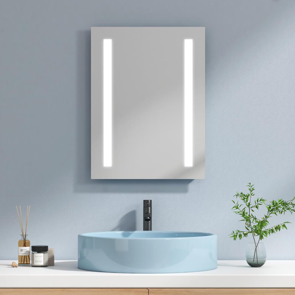 EMKE LED Badspiegel 45x60cm Badezimmerspiegel mit Kaltweißer Beleuchtung Bild 1