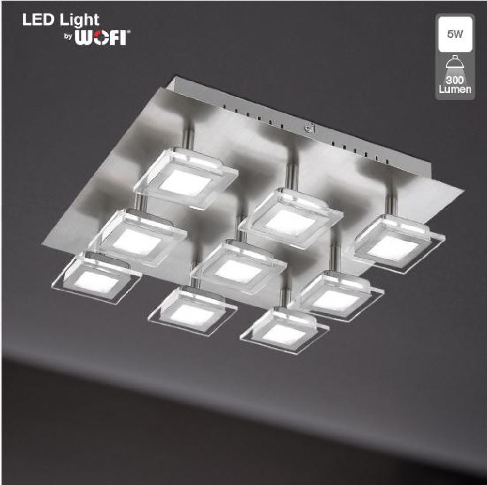 Wofi LED Deckenleuchte Deckenlampe 9x5W 3000K 2700 lumen Warm Weiss ersetzt 250W7826 Bild 1