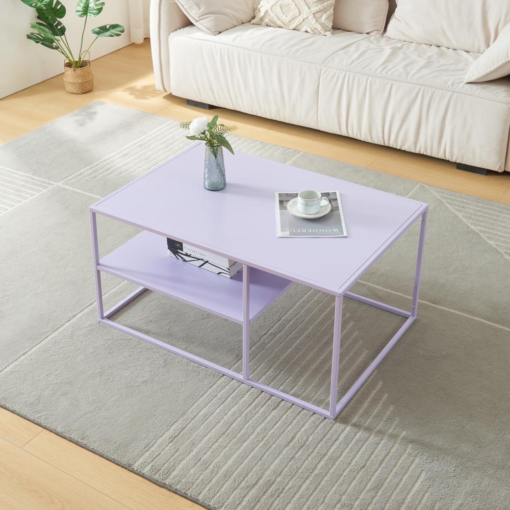 Couchtisch Solund 90x60x45 cm Lila [en. casa] Bild 1